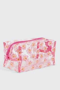 Hibiscus Print Cosmetic Bag