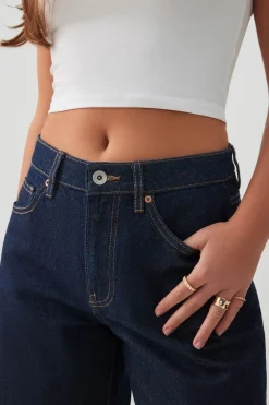 High Rise Denim Bermuda Shorts