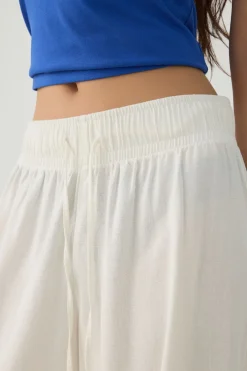 High Rise Linen Blend Pants
