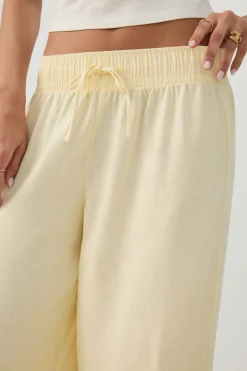 High Rise Linen Blend Pants