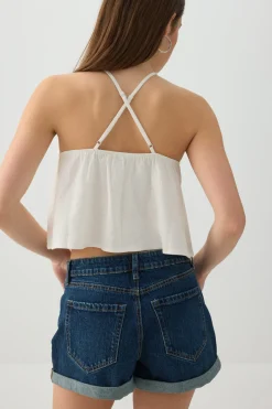 High Rise Mom Denim Shorts