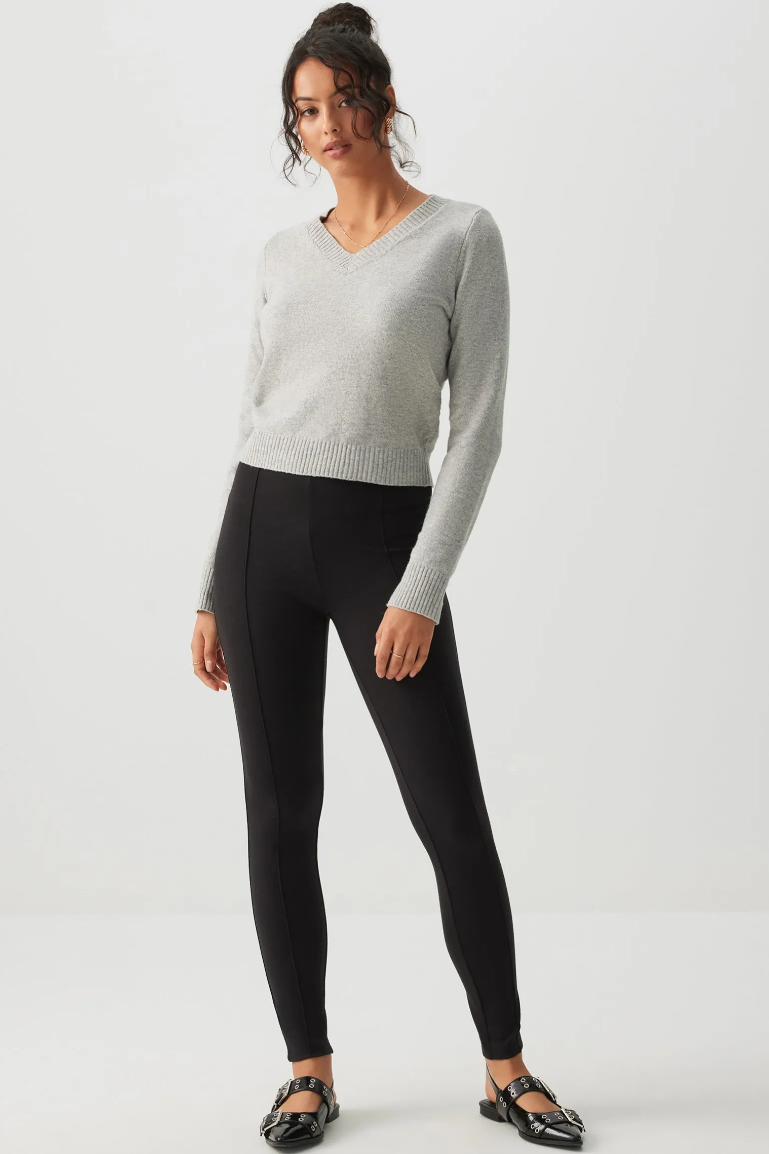 High Rise Pintuck Leggings