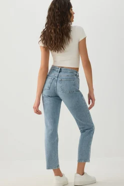 High Rise Slim Straight Jeans