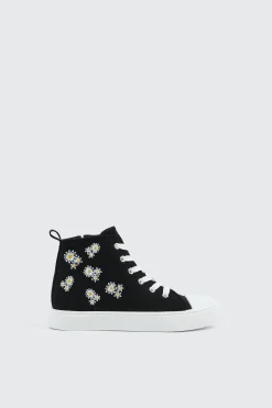 High Top Sneakers with Embroideries