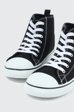 High Top Toe Cap Sneakers