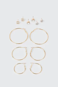 Hoop and Stud Earring Set