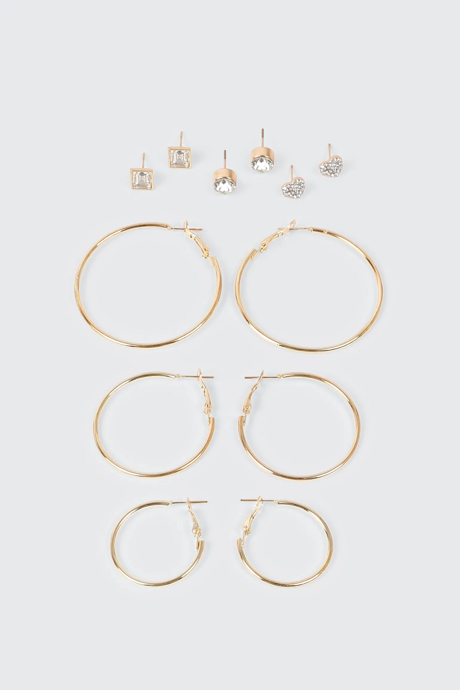 Hoop and Stud Earring Set