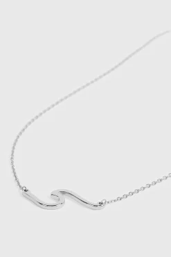 16 Inch Stainless Steel Wave Necklace
