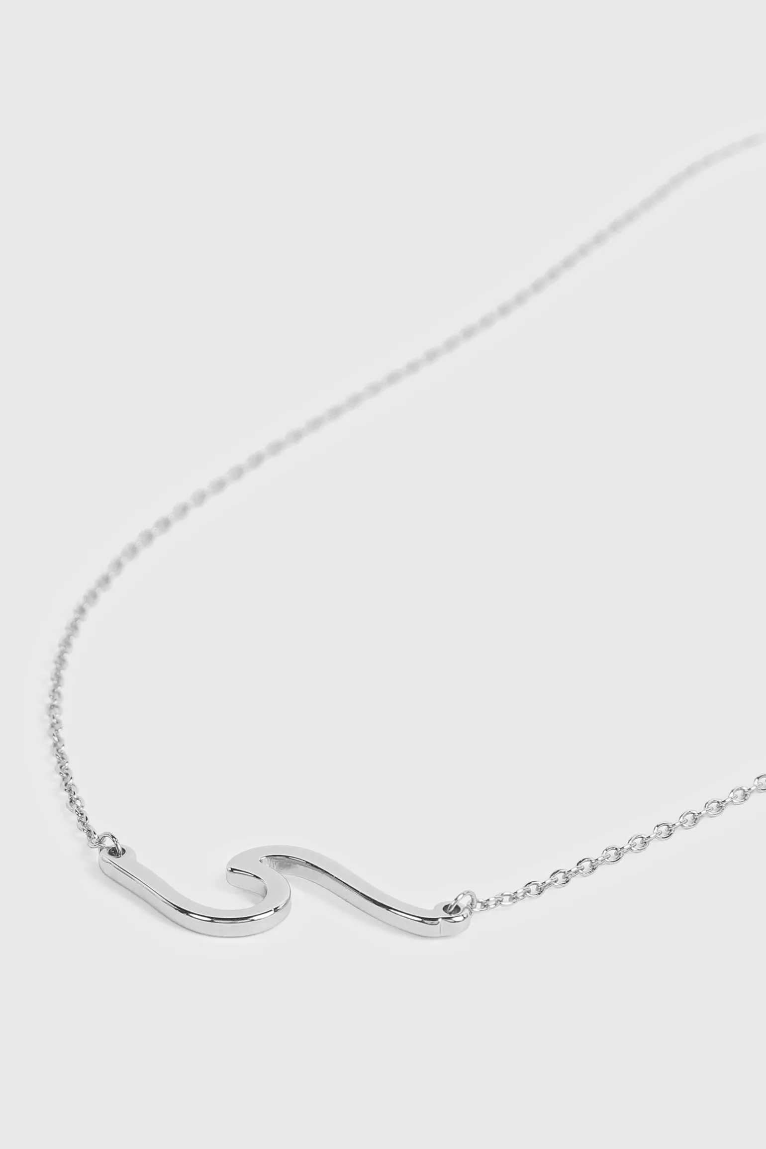 16 Inch Stainless Steel Wave Necklace