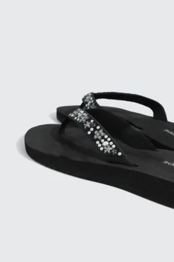 Jelly Flip-Flops with Beaded Strap
