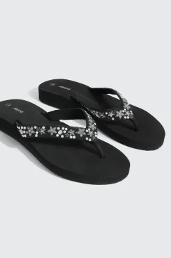 Jelly Flip-Flops with Beaded Strap