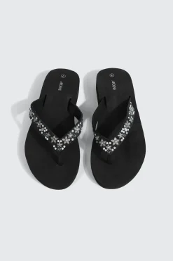 Jelly Flip-Flops with Beaded Strap