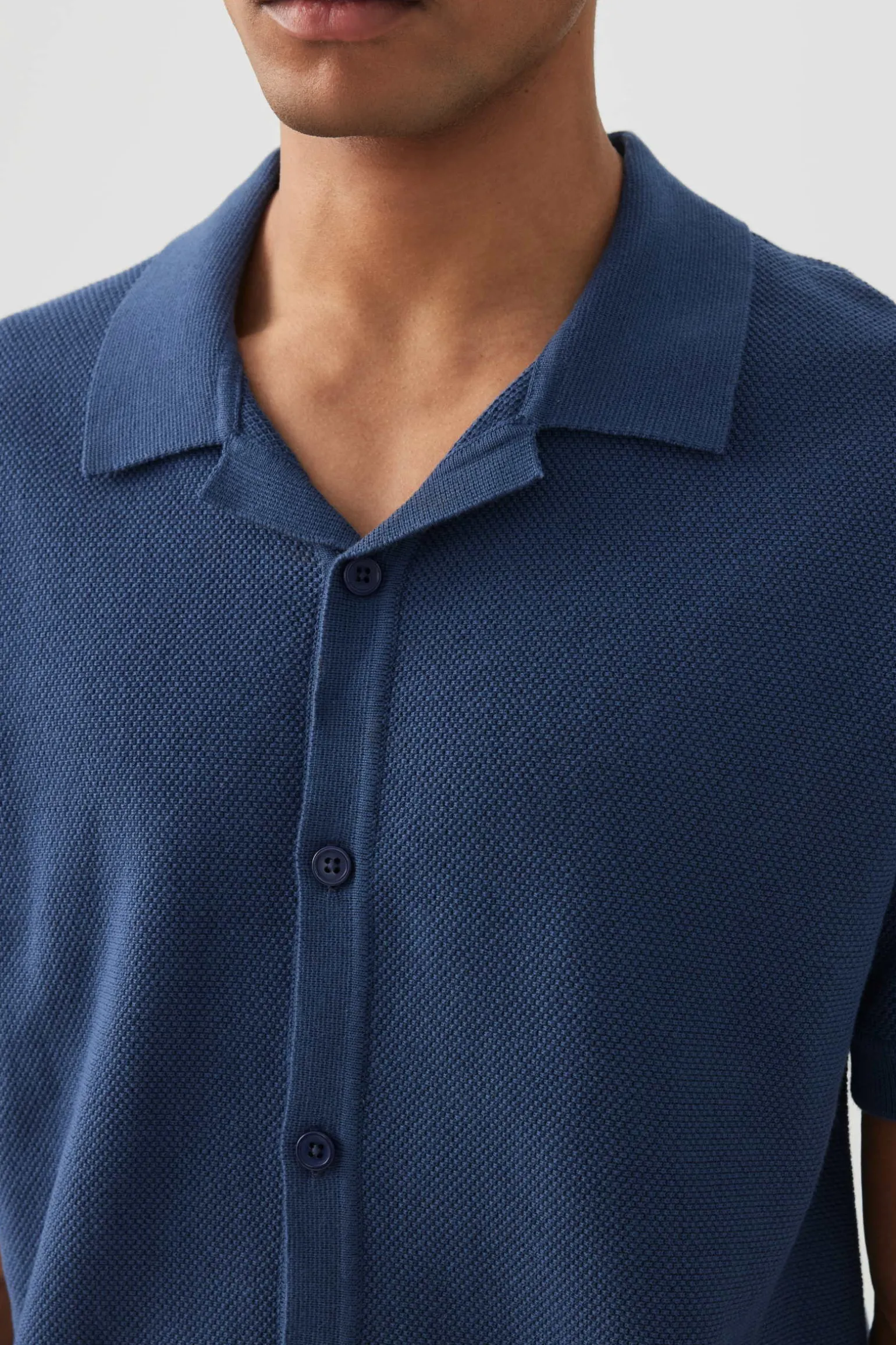 Johnny Collar Short Sleeve Sweater