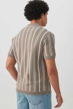 Johnny Collar Short Sleeve Sweater