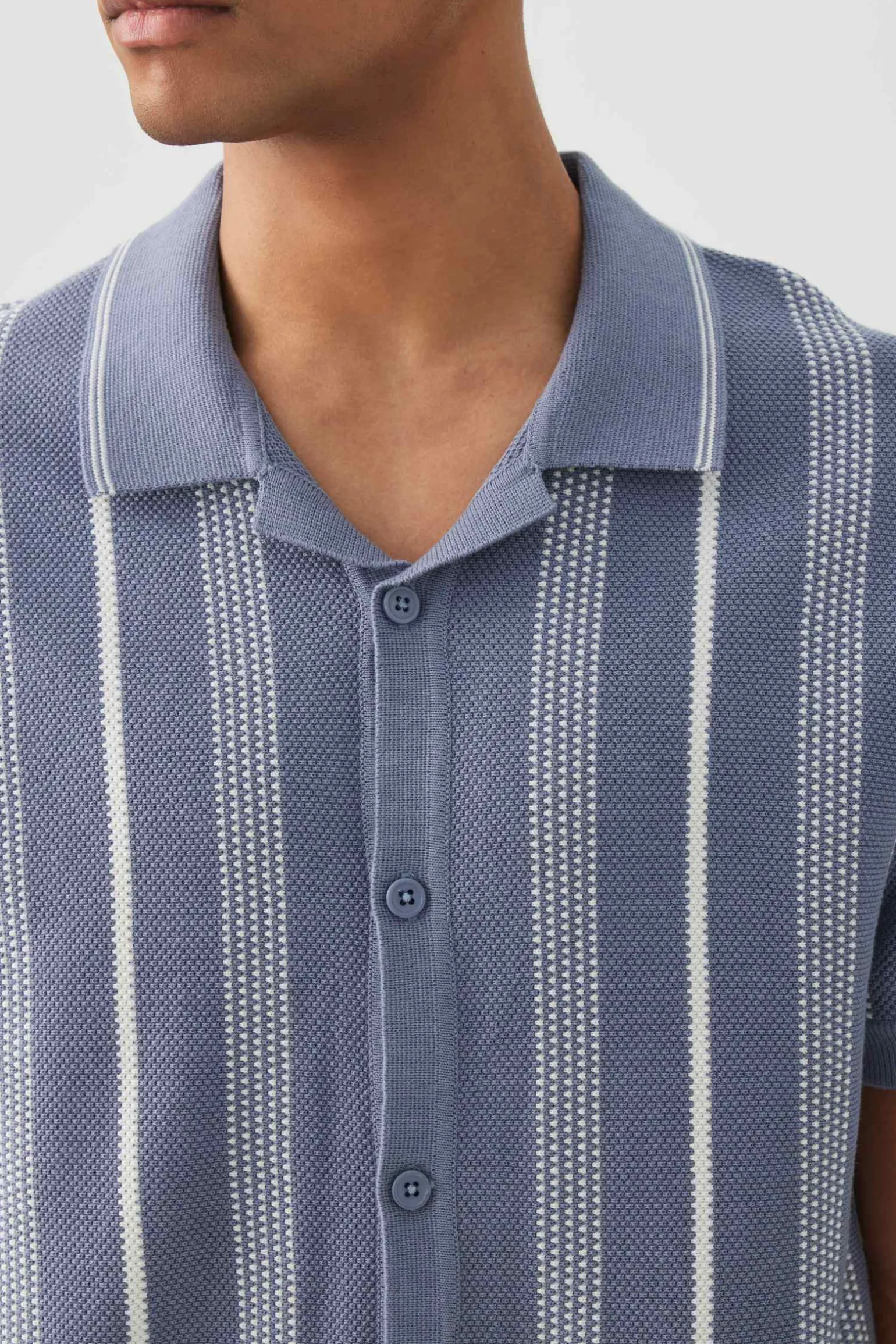 Johnny Collar Short Sleeve Sweater