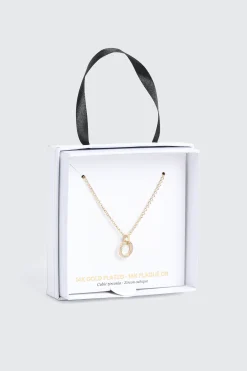 14K Gold Circle Pendant Necklace