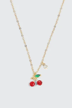 14K Gold Plated Cherry Necklace