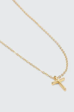 14K Gold Plated Cross Necklace