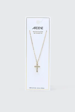 14K Gold Plated Cross Necklace