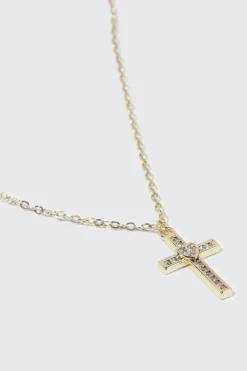 14K Gold Plated Cross Necklace