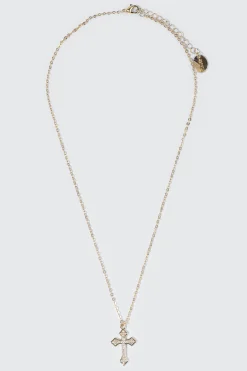 14K Gold Plated Cross Necklace