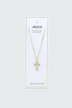 14K Gold Plated Cross Necklace
