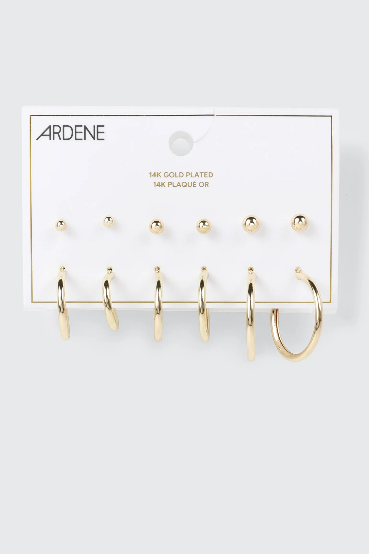 14K Gold Plated Earrings Set