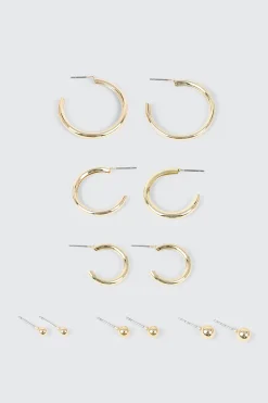 14K Gold Plated Earrings Set