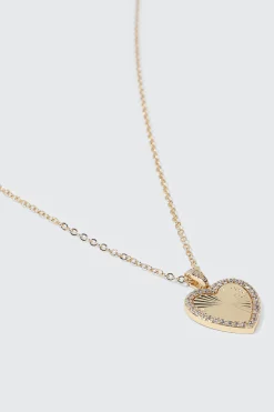 14K Gold Plated Fan Heart Necklace