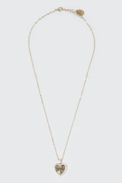 14K Gold Plated Fan Heart Necklace