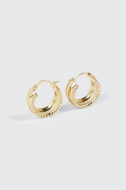 14K Gold Plated Hoop Earrings