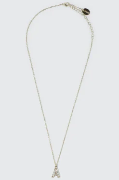 14K Gold Plated Initial A Necklace