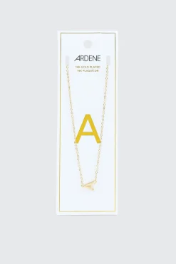 14K Gold Plated Initial A Necklace