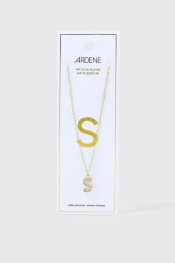 14K Gold Plated Initial E Necklace
