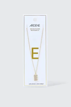 14K Gold Plated Initial E Necklace