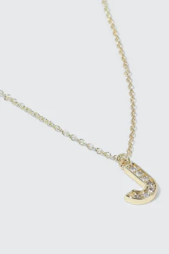 14K Gold Plated Initial J Necklace