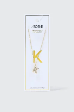 14K Gold Plated Initial K Necklace