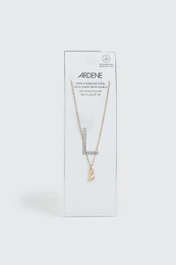 14K Gold Plated Initial L Necklace