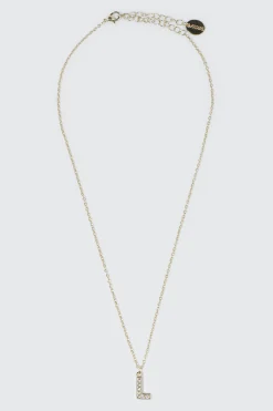 14K Gold Plated Initial L Necklace