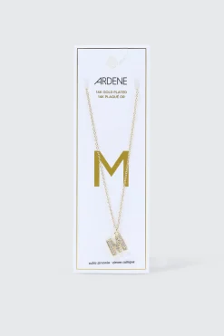 14K Gold Plated Initial M Necklace