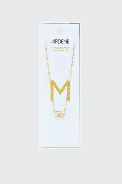 14K Gold Plated Initial M Necklace