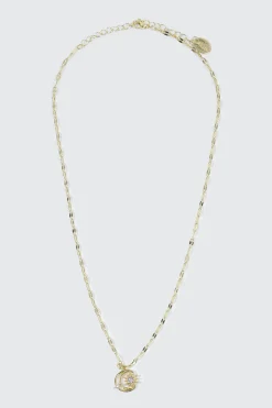 14K Gold Plated Moon & Star Necklace