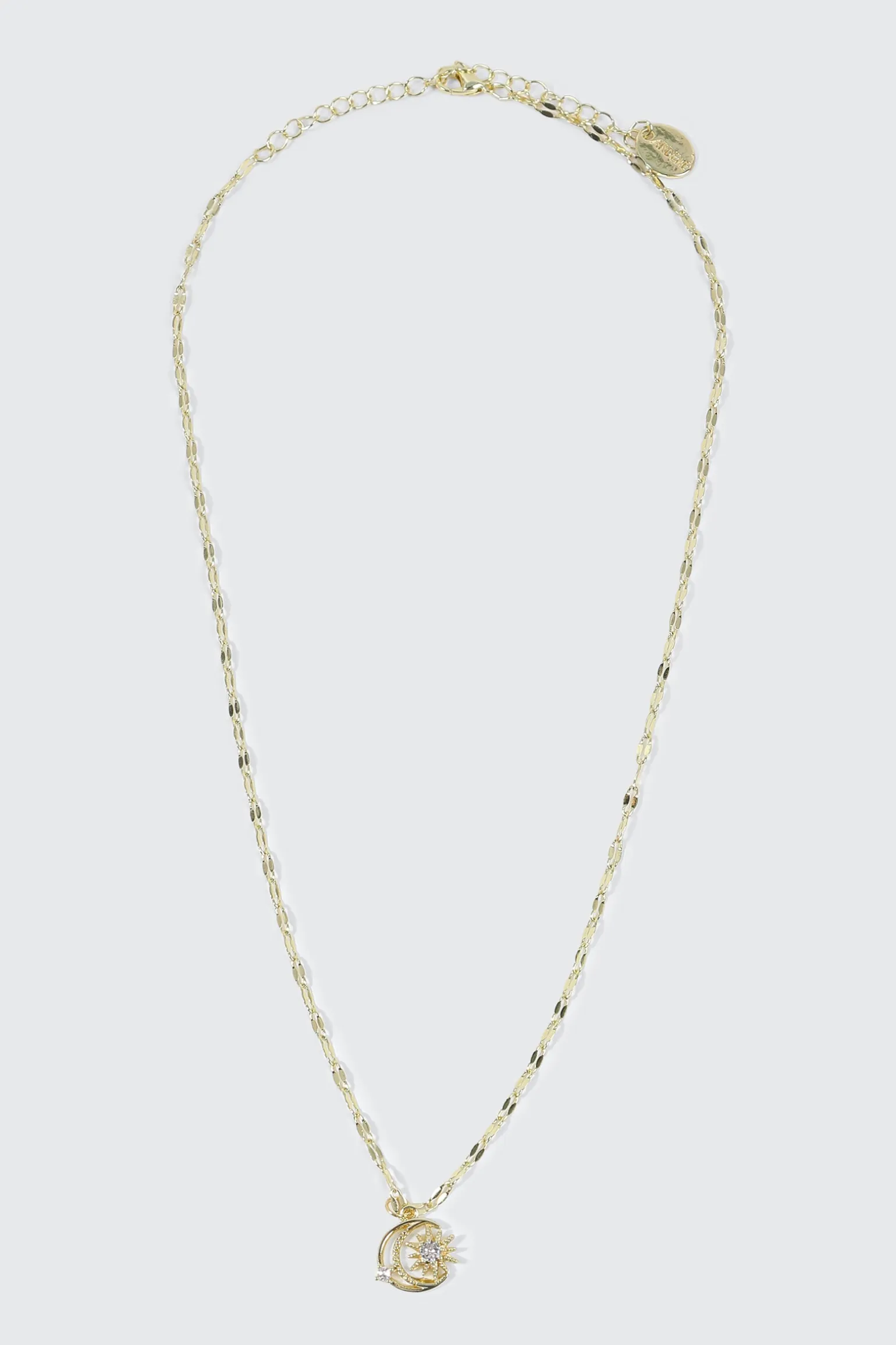 14K Gold Plated Moon & Star Necklace