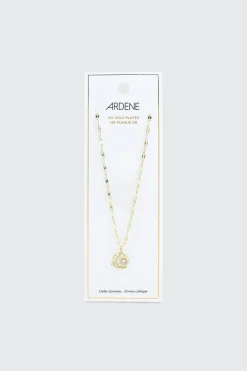 14K Gold Plated Moon & Star Necklace