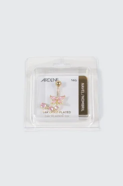 14K Gold Plated Navel Piercing