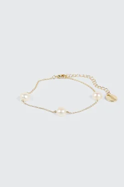 14K Gold Plated Pearl Bracelet