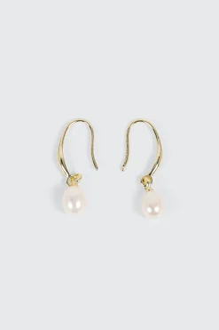 14K Gold Plated Pearl Earrings