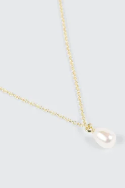 14K Gold Plated Pearl Necklace