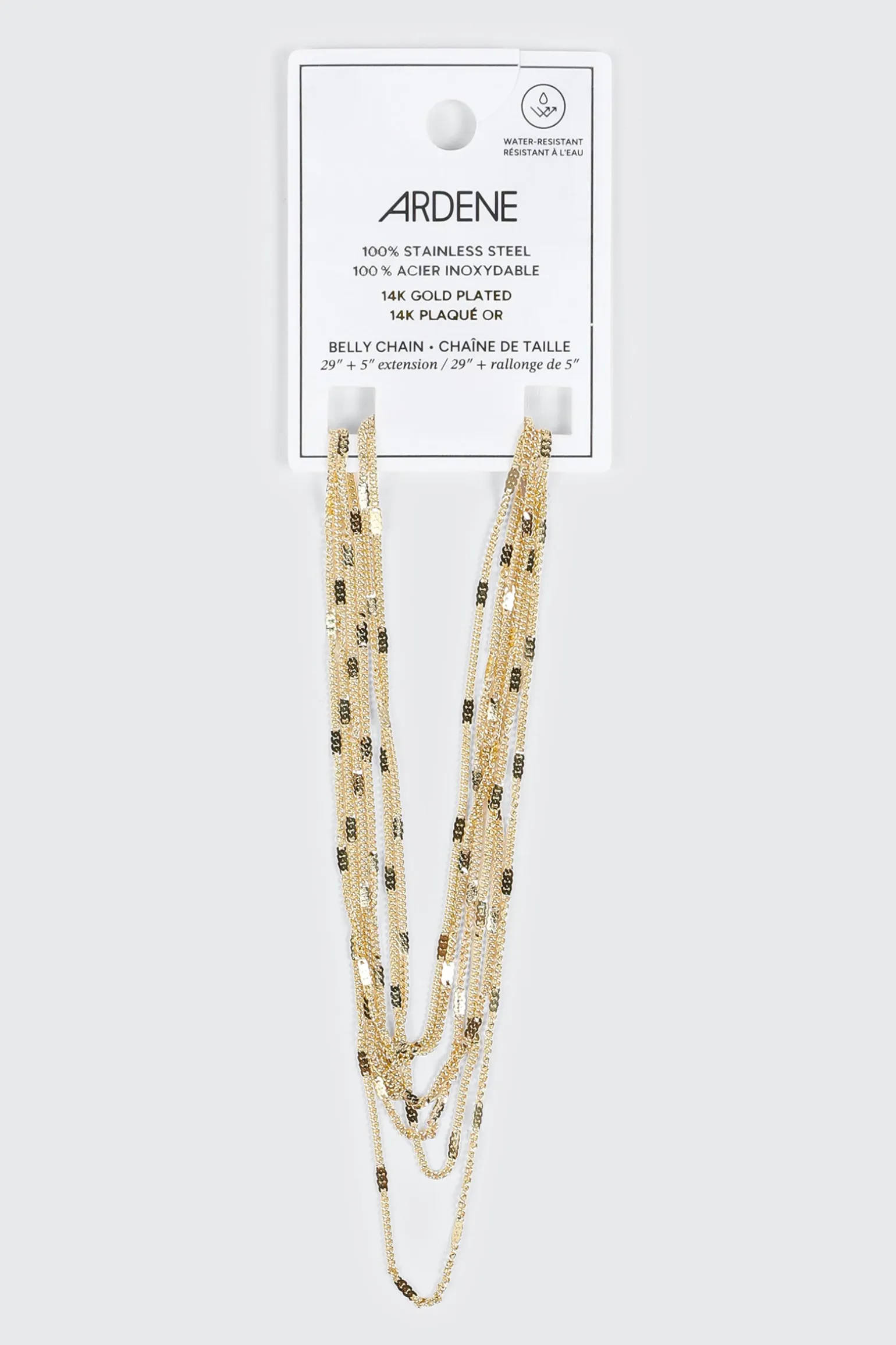 14k Gold plated 2 Row Belly Chain