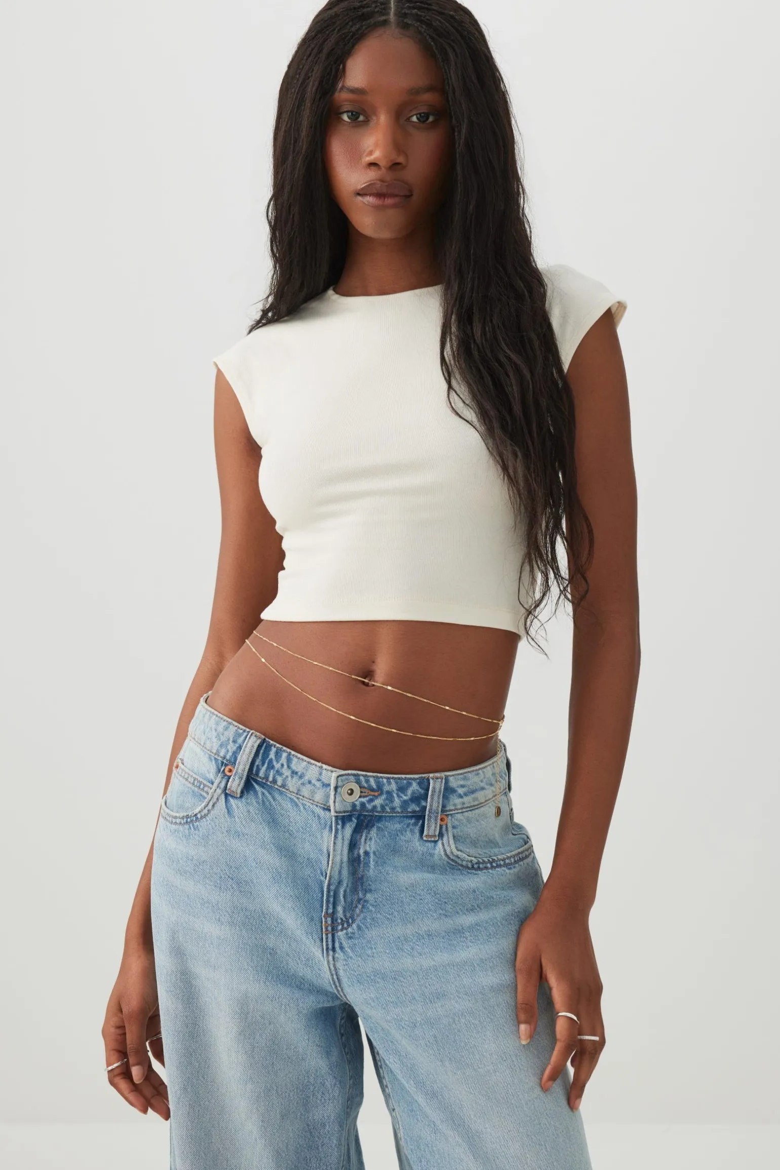 14k Gold plated 2 Row Belly Chain